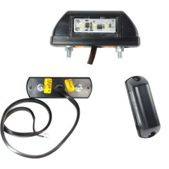 Lampa iluminare numar inmatriculare 0.5m cu led 95x30x39mm marcahorpol - Lampa numar dreptunghiulara 12V / 24V LED cu iluminare numar 95x30x39mm IP68 0.5m cablu inclus