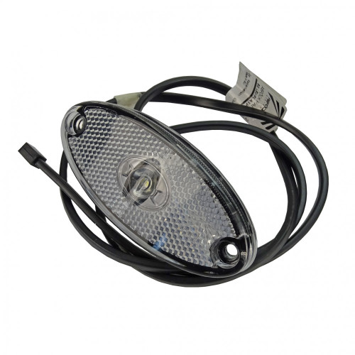 Lampa gabarit led 101x44x14mm alba marca aspock - Lampa gabarit  ovala fara suport de fixare 12V / 24V LED lumina alba flash simplu coeficient impermeabilitate IP69 0.5m cablu inclus