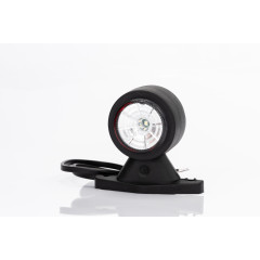 Lampa gabarit led 118x88x45mm alba, rosie cu suport de fixare marca fristom - Lampa gabarit  rotunda cu suport de fixare 12V / 24V LED lumina alba, rosie flash simplu coeficient impermeabilitate IP68 da cablu inclus conectori QS150