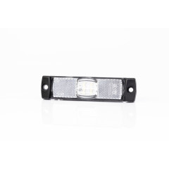 Lampa gabarit led 130x32x14.5mm alba marca fristom - Lampa gabarit  dreptunghiulara fara suport de fixare 12V / 24V LED lumina alba flash simplu coeficient impermeabilitate IP68 da cablu inclus