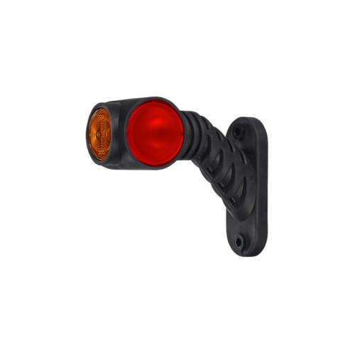 Lampa gabarit led 125x100x55mm alba, rosie, galbena cu suport de fixare marca horpol - Lampa gabarit  rotunda cu suport de fixare 12V / 24V LED lumina alba, rosie, galbena flash simplu da, 0.5m cablu inclus