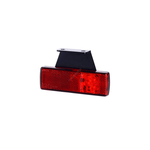 Lampa gabarit led rosie cu suport de fixare marca horpol - Lampa gabarit  dreptunghiulara cu suport de fixare 12V / 24V LED lumina rosie flash simplu coeficient impermeabilitate IP68 da, 0.45m cablu inclus