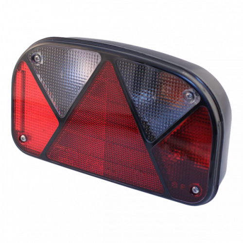 Lampa spate cu 5 functii bec incandescent 240x140x52mm aspock - Lampa spate  cu bec incandescent dreptunghiulara cu 5 functii, dimensiuni 240x140x52 mm