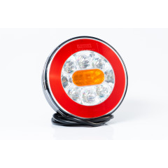 Lampa spate cu 3 functii led fristom - Lampa spate  cu LED rotunda cu 3 functii, dimensiuni 140x50.5 mm
