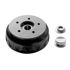 Tambur frana pentru osii knott 250x40mm rulment 39x72x37mm cu racord roata 5x112 - Tambur  250x40mm racord roata 5x112 dimensiuni rulment 39x72x37mm