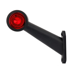 Lampa gabarit led alba, rosie cu suport de fixare marca horpol - Lampa gabarit  rotunda cu suport de fixare 12V / 24V LED lumina alba, rosie, coeficient impermeabilitate IP68, cablu inclus