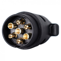 Stecher 7pini din plastic - Stecher 7 pini. Compatibil cu autovechiculele echipate cu priza 7 pini marca Mykamar conector 1 tip 7 pini plastic